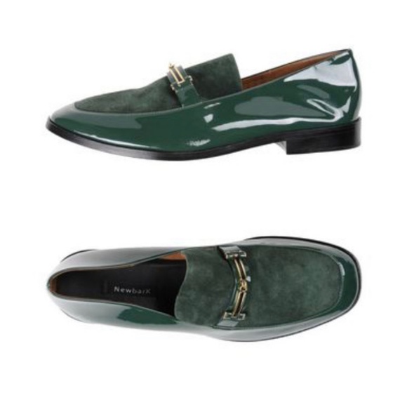 Newbark Patent-Suede Loafers, Green - Picture 4 of 4